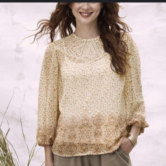 Matilda Jane Clothing Good Hart Bonneau Floral ombre Print flowy Blouse New sz S - Picture 8 of 9